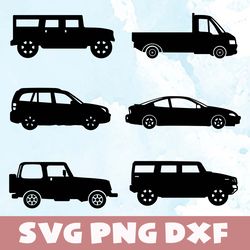 car silhouette svg,png,dxf,car silhouette bundle svg,png,dxf,vinyl cut file, png