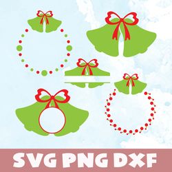 christmas bell monogram svg,png,dxf,christmas bell monogram bundle svg,png,dxf,vinyl cut file, png