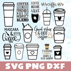 coffee svg,png,dxf, coffee bundle svg, png, dxf, vinyl cut file, png
