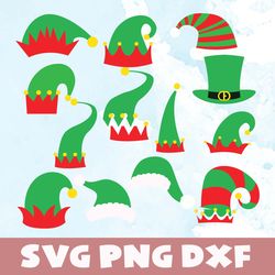 elf hat svg,png,dxf,elf hat bundle svg, png, dxf, vinyl cut file, png