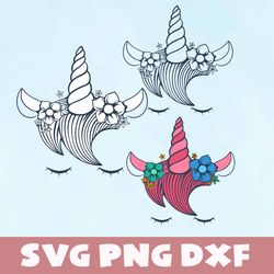 unicorn face svg,png,dxf, unicorn face bundle svg,png,dxf,vinyl cut file, png, cricut