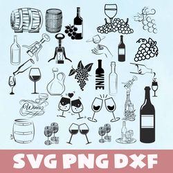 wine svg,png,dxf, wine bundle svg,png,dxf,vinyl cut file,png, cricut