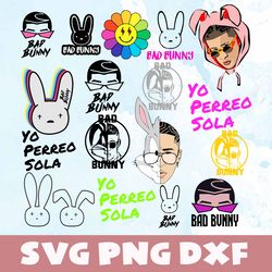 bad bunny svg,png,dxf, bad bunny bundle svg,png,dxf,vinyl cut file,png, cricut