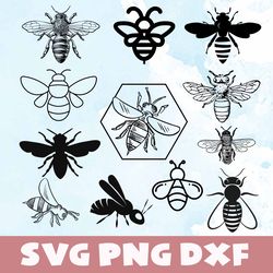 bee svg,png,dxf, bee bundle4 svg,png,dxf,vinyl cut file,png, cricut