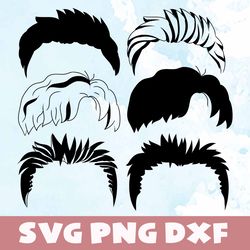 man hair svg,png,dxf , man hair bundle svg,png,dxf,vinyl cut file,png, cricut