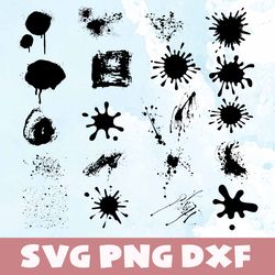 paint splatter svg,png,dxf , paint splatter bundle svg, png,dxf,vinyl cut file,png, cricut