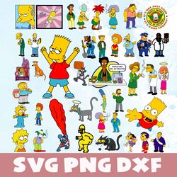 the simpsons disney svg,png,dxf,the simpsons disney bundle svg,png,dxf4,vinyl cut file,png, cricut