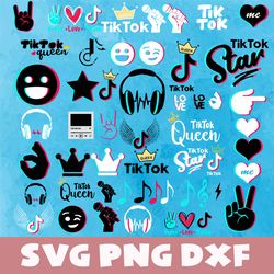 tiktok svg,png,dxf,tiktok bundle svg,png,dxf,vinyl cut file,png, cricut