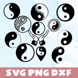 ying yang svg,png,dxf, ying yang bundle svg,png,dxf,vinyl cut file,png, cricut