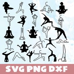 yoga svg,png,dxf, yoga bundle svg,png,dxf,vinyl cut file,png, cricut