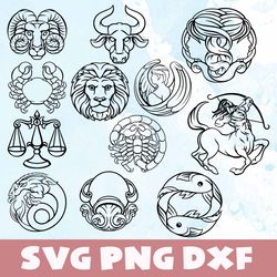 zodiac svg,png,dxf, zodiac bundle svg, png,dxf,vinyl cut file,png, cricut