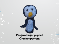 penguin finger puppet crochet pattern