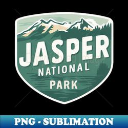 jasper national park retro emblem - instant png sublimation download