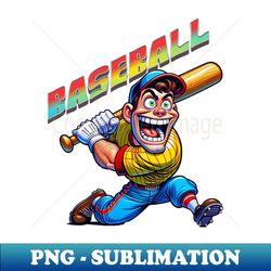 baseball cartoon guy - modern sublimation png file