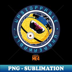 despicable me 4 stuart cracked unstoppable unbreakable logo - artistic sublimation digital file