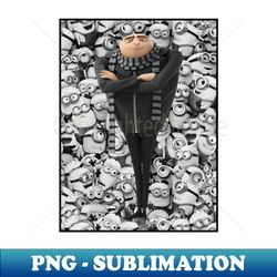 despicable me minions gru collage - vintage sublimation png download