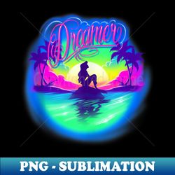 disney the little mermaid ariel dreamer airbrush silhouette - png transparent sublimation file