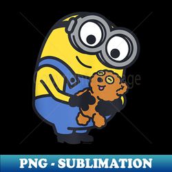 despicable me minions favorite teddy bear portrait - retro png sublimation digital download