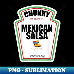 halloween matching costume chunky mexican salsa bottle label - stylish sublimation digital download