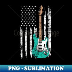 vintage guitar - american us flag
