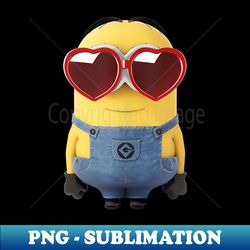 despicable me minions valentine's day heart shaped glasses - stylish sublimation digital download