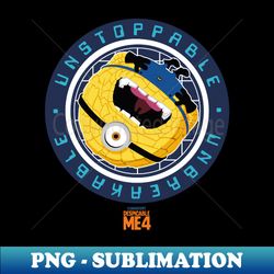 despicable me 4 stuart cracked unstoppable unbreakable logo - stylish sublimation digital download