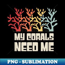 vintage coral reef tank & corals fragging - vintage sublimation png download