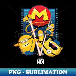 despicable me 4 mighty minions unstoppable unbreakable logo - premium png sublimation file