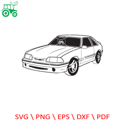 ford mustang fox body svg, ford mustang fox body clipart svg, ford svg