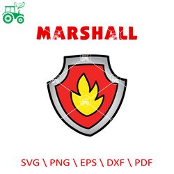 marshal shieldl paw patrol svg, paw patrol clipart, cartoon paw svg, dog patrol svg, digital download