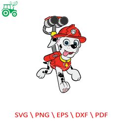 marshal paw patrol svg, paw patrol clipart, cartoon paw svg, dog patrol svg, digital download