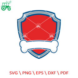 shield paw patrol svg, paw patrol clipart, cartoon paw svg, dog patrol svg, digital download