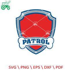 shield paw patrol svg, paw patrol clipart, cartoon paw svg, dog patrol svg, digital download