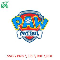 shield paw patrol svg, paw patrol clipart, cartoon paw svg, dog patrol svg, digital download