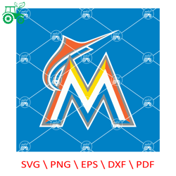 miami marlins svg, sports logo svg, mlb svg, baseball svg file, baseball logo, mlb fabric, mlb baseball, mlb svg