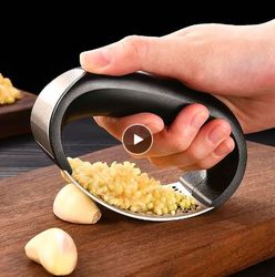 stainless steel garlic press crusher