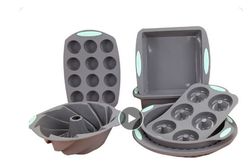 heat resistant silicone loaf bread muffin donut baking tray bakeware set square cake pan non-stick kitchen oven baking p