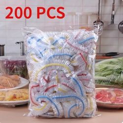 plastic disposable food cover colorful elastic wrap food covers fresh-keeping lid plate kitchen nylon packaging bags sto