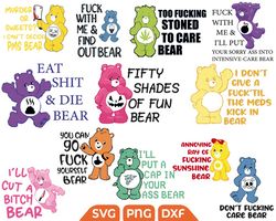 design evil care bears svg png bundle