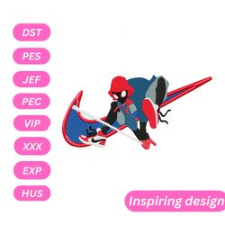 swoosh black spider embroidery design, machine embroidery design, anime embroidery design