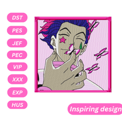 pink isoka anime embroidery design, machine embroidery design, anime embroidery design