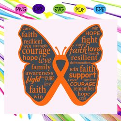 breast cancer butterfly breast cancer cancer awareness butterfly svg