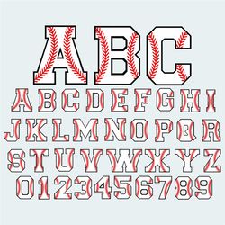 alphabet baseball font svg, sport svg, alphabet svg, baseball svg, font svg, baseball font svg, font design svg, basebal