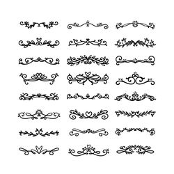 24 text dividers designs pattern decorate monogram decoration svg, trending svg, monogram decoration svg, decorate image