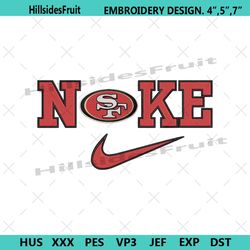 nike san francisco 49ers swoosh embroidery design download