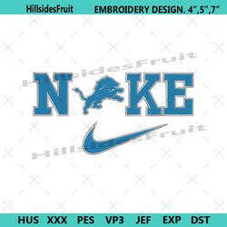 nike detroit lions swoosh embroidery design download