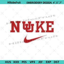 nike utah utes swoosh embroidery design download file