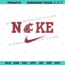 nike washington state cougars swoosh embroidery design download file
