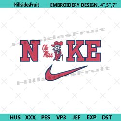 nike ole miss rebels swoosh embroidery design download file