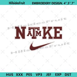 nike texas a&m aggies swoosh embroidery design download file